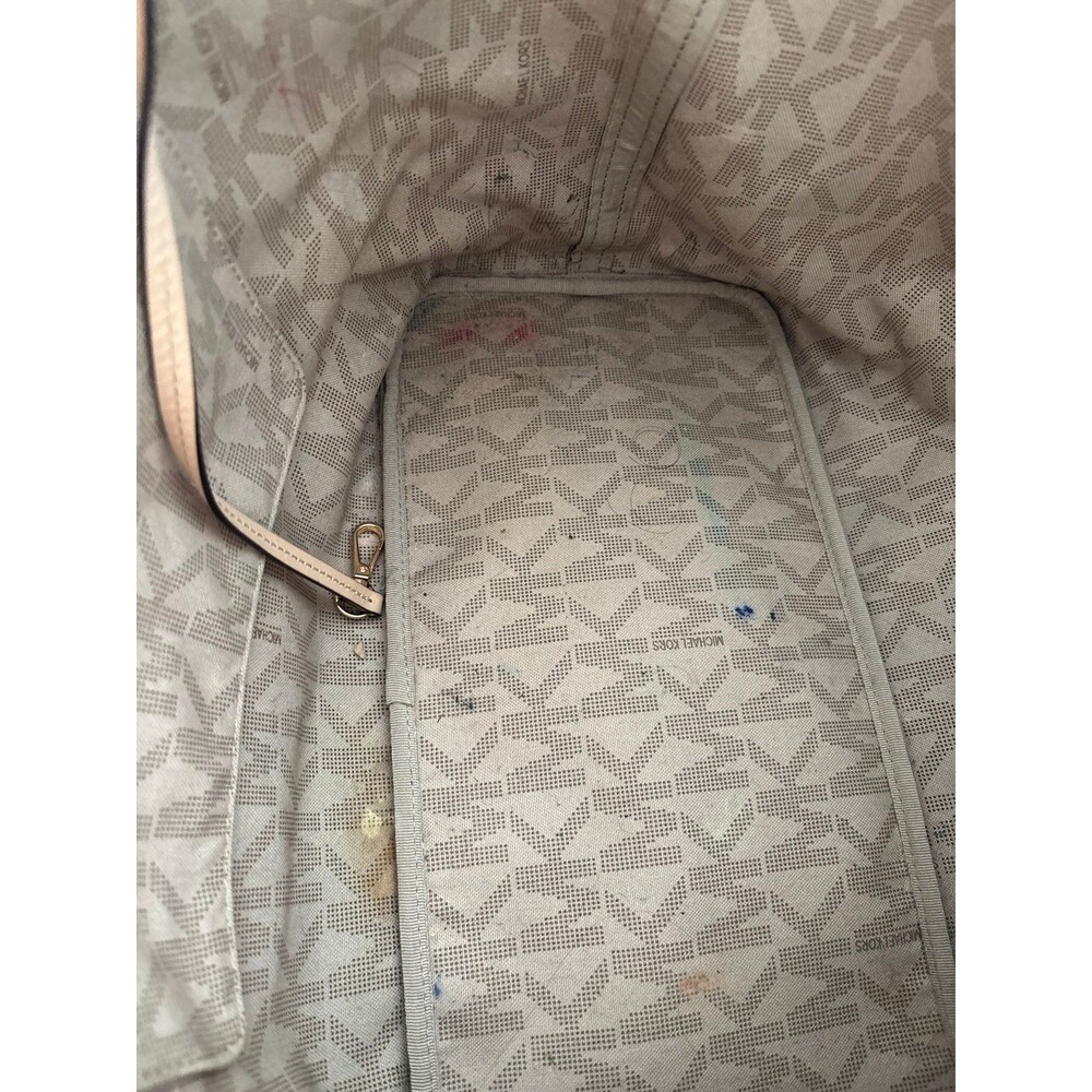 Michael Kors Signature JetSet East West Monogram Buckle Tote Designer Workwear L - Picture 9 of 10